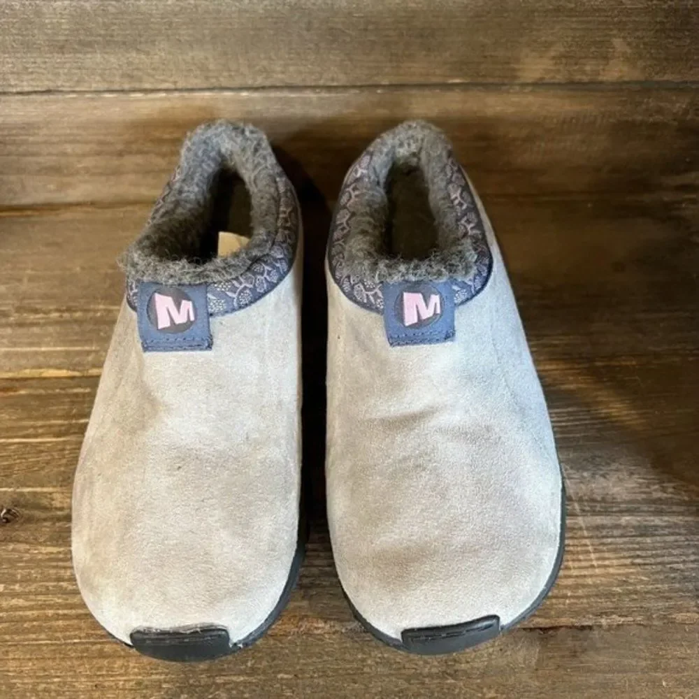 Childrens Little Kids Merrell Encore‎ Chill Suede Slip On Mules Shoes Size 13 C